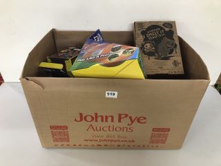 BOX OF ASSORTED ITEMS INC. STAY ACTIVE KICKERBALL