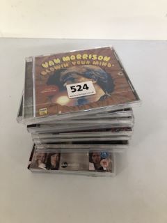 12 X ASSORTED DVDS/CDS INC. VAN MORRISON BLOWIN YOUR MIND