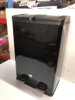 DOUBLE STEP TRASH CAN BLACK