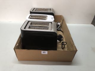 BOX OF ASSORTED TOASTERS