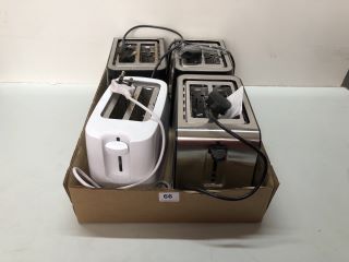 BOX OF ASSORTED TOASTERS