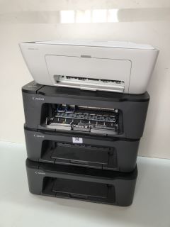 4 X ASSORTED PRINTERS INC CANON PIXMA TS3450 PRINTER