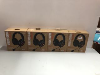 4 X ADX FIRESTORM PRO 23 WIRED GAMING HEADSETS