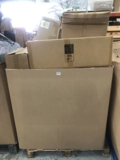 PALLET OF ASSORTED ITEMS INC CHARCOAL GRILL BBQ & CHEST OF DRAWERS