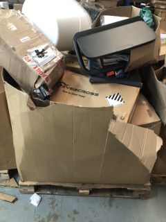PALLET BOX OF ASSORTED ITEMS INC CLEANING BUCKET & EVERCROSS ELECTRIC SCOOTER