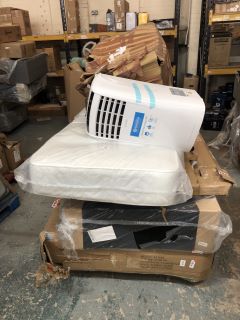 PALLET OF ASSORTED ITEMS INC DOLCECLIMA COMPACT & 3 SEATER SOFA BED