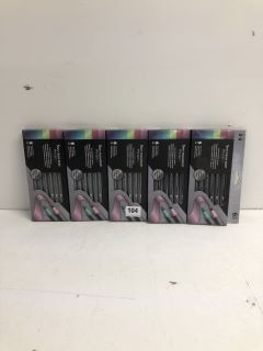 5 X SPECTRUM NOIR METALLIC TWIN TIP METALLIC MARKERS SETS