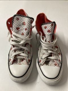 PAIR OF CONVERSE ALL STAR TRAINERS IN LADYBUG DESIGN - SIZE 6