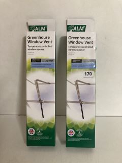 2 X ALM GREENHOUSE WINDOW VENTS