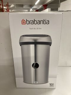 BRABANTIA 60L TOUCH BIN IN MATT BLACK