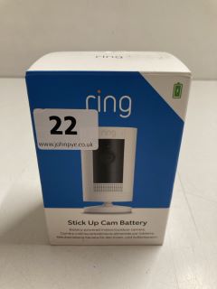RING STICK UP CAM BATTERY INDOOR/OUTDOOR CAMERA