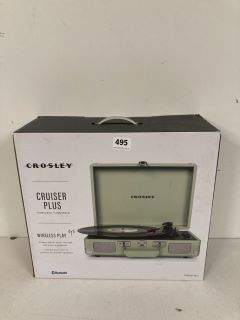 CROSLEY CRUISER PLUS PORTABLE TURNTABLE WITH WIRELESS PLAY - MODEL CR8005F-MT4 - RRP £110