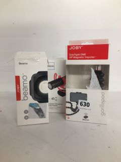 3 X ASSORTED JOBY PRODUCTS TO INCLUDE GRIPTIGHT ONE GP MAGNETIC IMPULSE