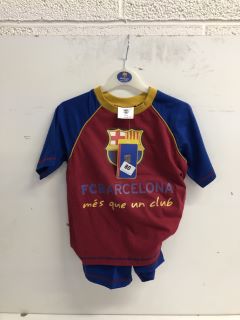 FC BARCELONA KIDS TOP & SHORTS SET - SIZE 5-6YEARS