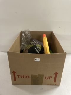 BOX OF ASSORTED ITEMS TO INCLUDE SPEED GAME
