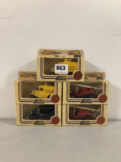 5 X ASSORTED LLEDO PROMOTIONAL VINTAGE COLLECTABLE METAL CARS