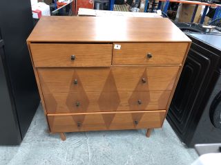 JL MARQUETRY 5 DRAWER WOOD CHEST RRP £699.00