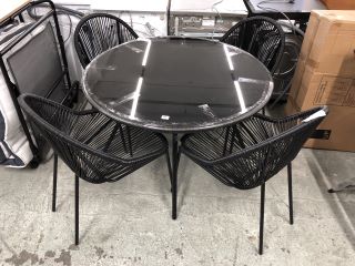 OUTDOOR DINING TABLE SET WITH FOUR CHAIRS