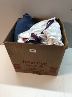 BOX OF ASSORTED CLOTHING TO INCLUDE J CREW TOP XS