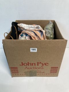 BOX OF ASSORTED ACCESSORIES TO INCLUDE HATS AND BELTS