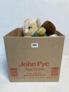 BOX OF ASSORTED CUDDLY TOYS