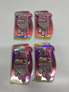 4 X MAX SINCERE CARE 3 RAZORS (18+ ID REQUIRED)