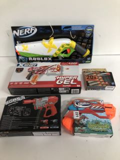 QTY OF ASSORTED ITEMS INC NERF GUNS