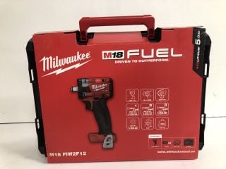 MILWAUKEE M18 FUEL IMPACT DRIVER MODEL: M18 FIW2F12 RRP: £399.99