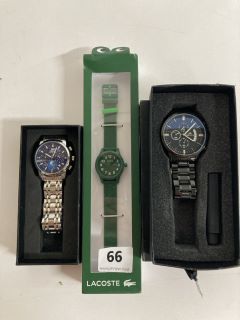 3 X ASSORTED WATCHES INC LACOSTE