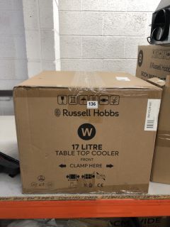 RUSSELL HOBBS 17 LITRE TABLE TOP COOLER MODEL RH17CLR1001