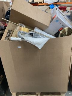 PALLET OF ASSORTED ITEMS INC HP COLOR LASER PRINTER