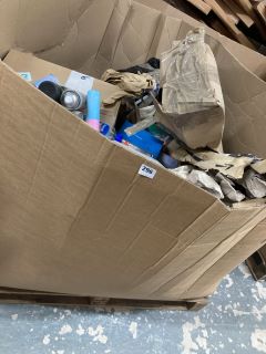 PALLET OF ASSORTED ITEMS INC SPRAY PAINT