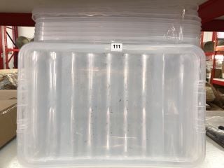 QTY OF PLASTIC STORAGE BOXES