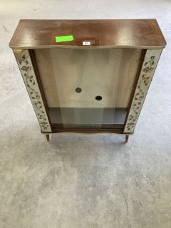 WOODEN GLASS SIDE CABINET