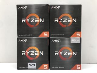 4 X AMD RYZEN FANS FOR PROCESSOR (FANS ONLY)