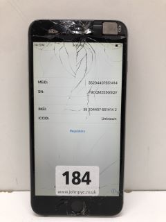 APPLE IPHONE 6 PLUS MOBILE PHONE (SMASHED SCREEN,SCREEN BURN,NO CHARGER,NO BOX)