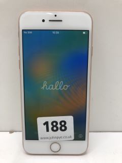 APPLE IPHONE 8  SMARTPHONE IN GOLD: MODEL NO A1905 (DAMAGED BACK, SCRATCH ON SCREEN)(NO BOX,NO CHARGER)   [JPTN39840]