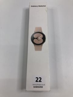 SAMSUNG GALAXY WATCH 4 SMARTWATCH IN PINK GOLD: MODEL NO SM-R860 (WITH BOX & CHARGE CABLE)  [JPTN39855]