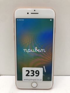 APPLE IPHONE 8 64GB SMARTPHONE IN GOLD: MODEL NO A1905 (UNIT ONLY) (DAMAGE TO BACK OF PHONE)  [JPTN39604]