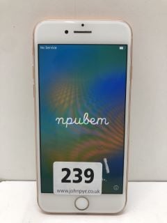 APPLE IPHONE 8 64GB SMARTPHONE IN GOLD: MODEL NO A1905 (UNIT ONLY) (DAMAGE TO BACK OF PHONE)  [JPTN39604]