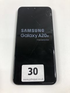 SAMSUNG GALAXY A20E 32GB SMARTPHONE IN BLACK: MODEL NO SM-A202F/DS (CRACKED SCREEN)(NO BOX,NO CHARGER)  [JPTN39829]