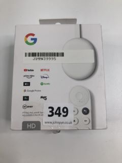 GOOGLE CHROMECAST WITH GOOGLE TV STREAMING DEVICE IN WHITE. (WITH BOX & ACCESSORIES)  [JPTN39995]