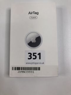 APPLE AIRTAG(4 PACK) TRACKING DEVICE IN WHITE/SILVER: MODEL NO A2187 (WITH BOX)  [JPTN39991]