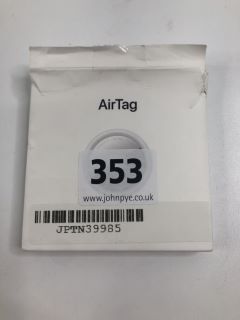 APPLE AIRTAG TRACKING DEVICE IN WHITE/SILVER: MODEL NO A2187 (WITH BOX(NO BATTERY))  [JPTN39985]