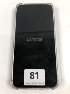 NOTHING OS 2.0.5 128GB SMARTPHONE IN BLACK. (UNIT ONLY) (NO BOX,NO CHARGER)  [JPTN39879]