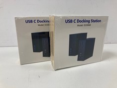 E-CROSSTU GMBH DC006B USB-C DOCKING STATION (ORIGINAL RRP - €79,99) IN BLACK. (2PC X SEALED BOX, BOXES WITH DAMAGE (DENTS)). (SEALED UNIT). [JPTZ6041]