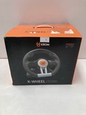KROM K-WHEEL - NXKROMKWHL - MULTI-PLATFORM STEERING WHEEL AND PEDAL SET, SHIFTER AND STEERING WHEEL PADDLES, VIBRATION EFFECT, COMPATIBLE PC, PS3, PS4 AND XBOX - LOCATION 13A.