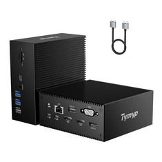 3 X DOCK STATION, TYMYP DOCKING STATION USB C 16 IN 2-2 * 4K HDMI, VGA PER DOPPIO MONITOR, CAVO USB C PORT DOPPIO, PD 100W PER MACBOOK, E 5* USB A, USB C 3.0, SD/TF, 3.5MM JACK, RJ45 PORTA-LOCATION 4