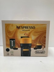 DE'LONGHI NESPRESSO VERTUO POP ENV90.B, AUTOMATIC COFFEE MACHINE, DISPOSABLE CAPSULE COFFEE MACHINE, 4 CUP SIZES, CENTRIFUGAL TECHNOLOGY, WELCOME SET INCLUDED, 1260W, BLACK LIQUORICE - LOCATION 4A.