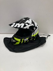 IMX I,M EXTREME HELMET BLACK, YELLOW AND WHITE - LOCATION 25A.